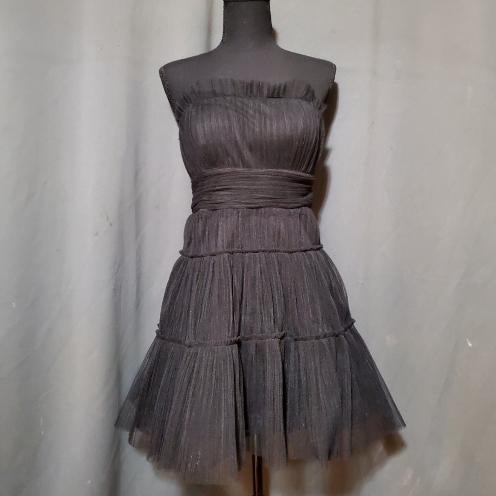 Black Tulle Mini Dress Crystal Sky Sz Medium NWT